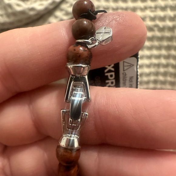 Men’s Express Genuine Stone Bracelet • Mahogany Obsidian • NWT - Picture 7 of 9